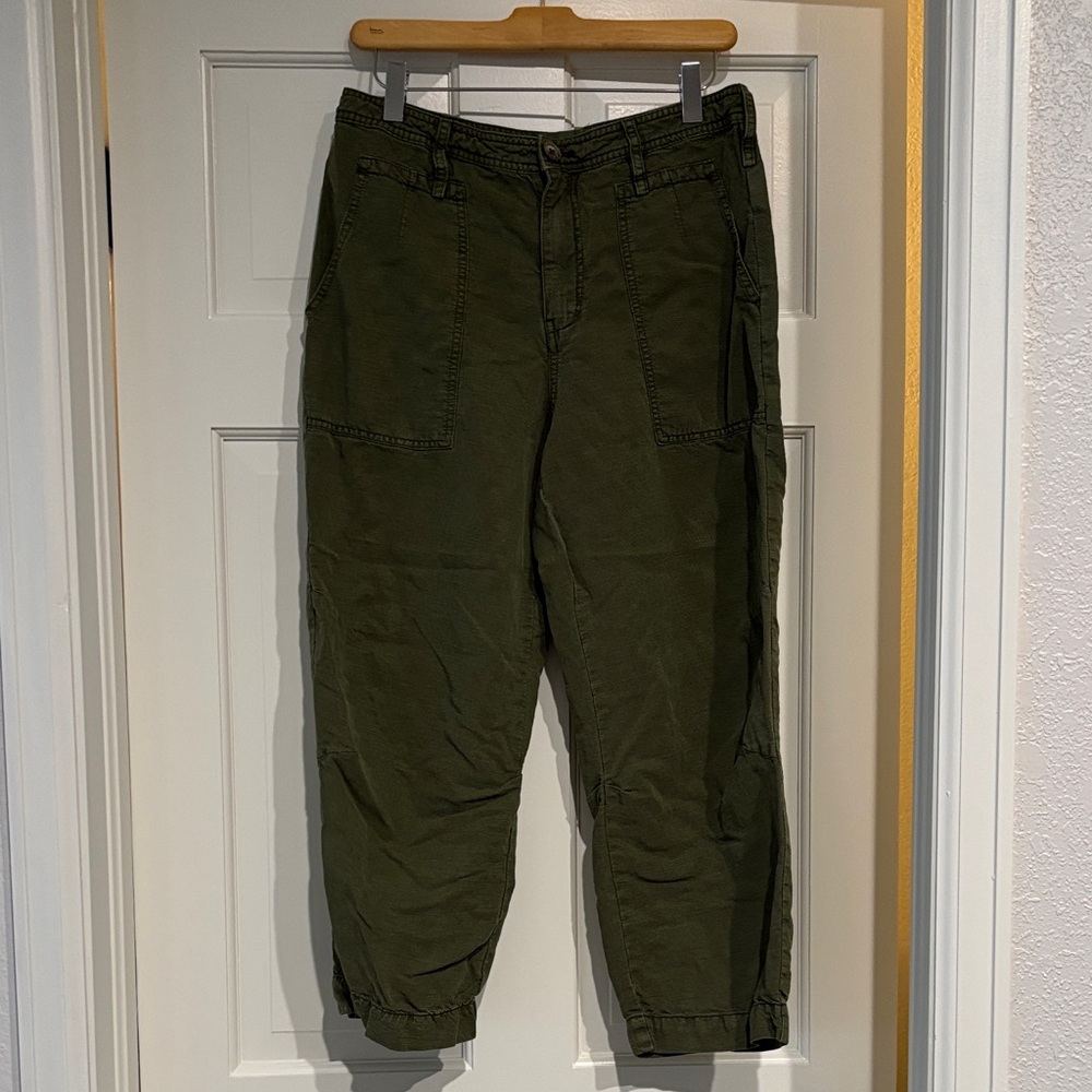 Anthropologie Forest Green Cargo Pants